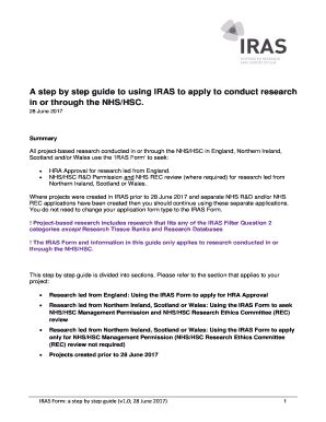 Fillable Online A step by step guide to using IRAS to apply to conduct ...