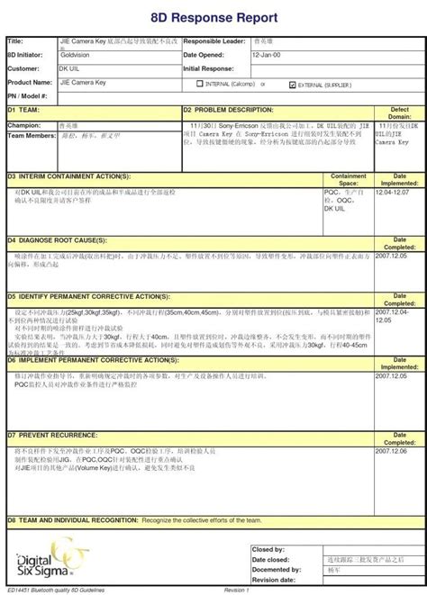 Image result for 8D Report Explained