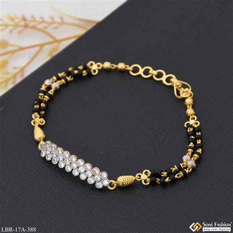 1 Gram Gold Plated Designer Mangalsutra Bracelet for Women - Style A38 ...
