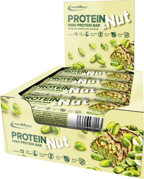 IronMaxx Protein & Nut Protein Bar - Pistachio White India | Ubuy