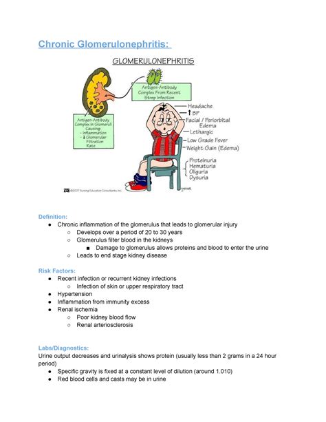 Chronic Glomerulonephritis and Nephrotic Syndrome - Chronic Glomerulonephritis: Definition ...
