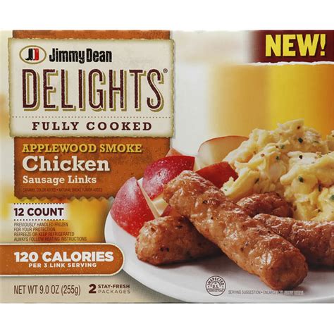 Jimmy Dean Sausage Links, Chicken, Applewood Smoke (12 each) Delivery ...
