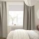 ANNAKAJSA room darkening curtains, 1 pair, light grey/with heading tape ...