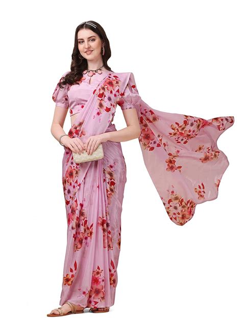 Buy Sidhidata Women's Chifon Georgette Printed Ready To Wear Draped ...