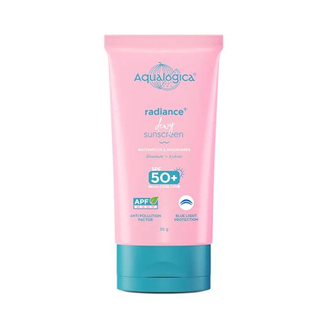 Aqualogica Radiance+ Dewy Sunscreen Gel SPF 50+ PA++++ | Lightweight ...