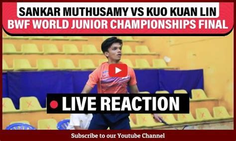 Live BWF Junior World Championships finals | Sankar vs Li