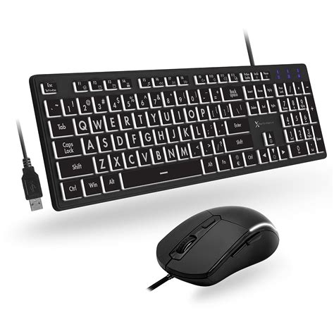 Buy X9 Performance Large Print Keyboard and Mouse Combo - Easy to See ...