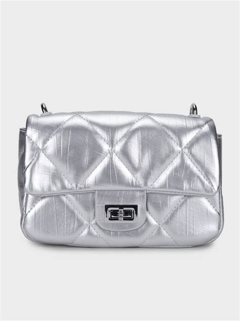 Nam Silver Sling Bag Festive Metallic Style – Miniwesst