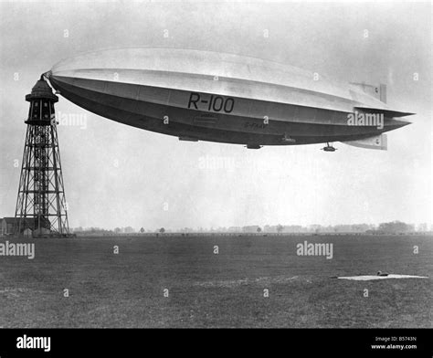 Vickers R100 at mast after return from Canada. It made a trans-Atlantic ...