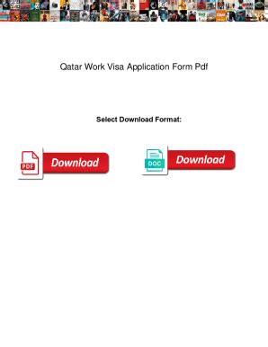 Fillable Online Qatar Work Visa Application Form Pdf. Qatar Work Visa ...
