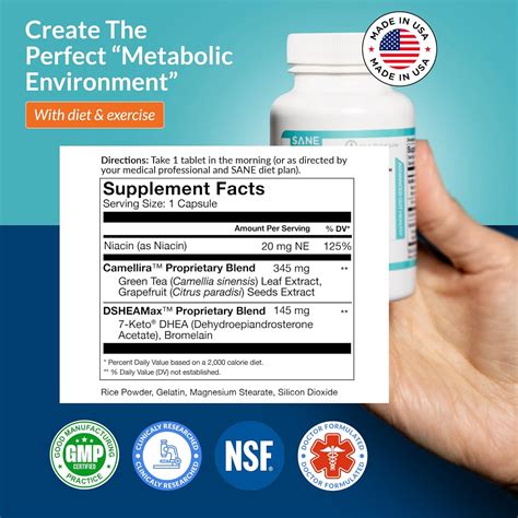 Buy SANE Luminae Healthy Supplement Pills with 7-Keto DHEA - Lower Your ...