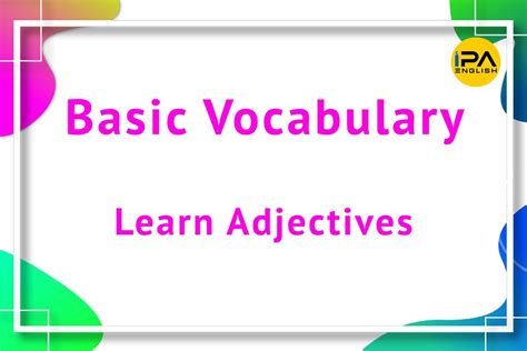 Image result for Basic Adjectives