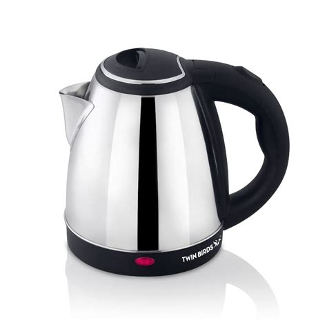 Twin Birds Claro Stainless Steel Electric Kettle 1.5L (Silver with ...