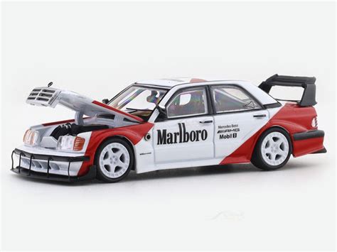 Mercedes-Benz 190E Evo II W201 Marlboro red 1:64 Rhino diecast scale ...