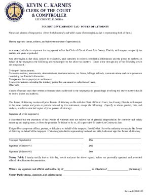 Fillable Online Florida Power of Attorney with notary signature Fax ...