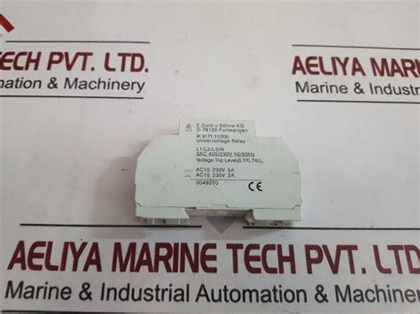 Eds Dold Varimeter Ik9171 Undervoltage Relay – Aeliya Marine Tech
