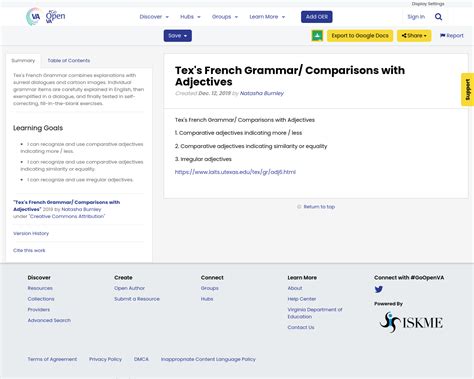 Tex's French Grammar/ Comparisons with Adjectives | #GoOpenVA