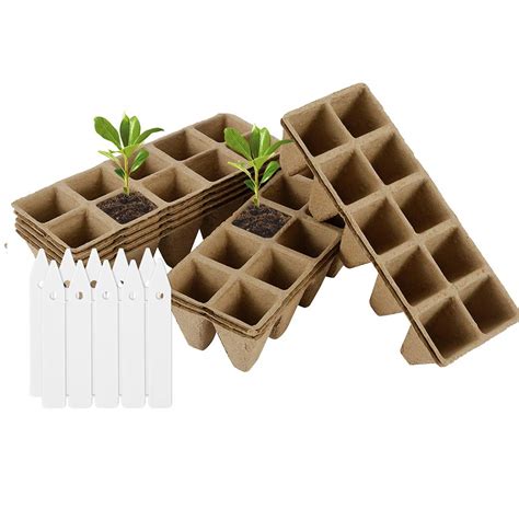 Buy WING 10 Pack Seed Starter Kit, 100 Cell Seedling Trays ...