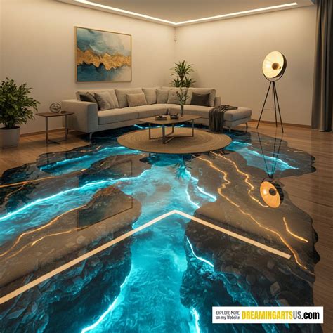 Stunning Cave River Flooring - Realistic 3D Depth & LED Glow