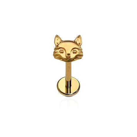 Cat Face Flat Back Stud | Cords Club