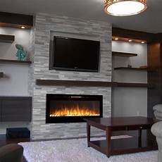 Mounted Electric Fireplace by Sydney 50 Inch Pebble Recessed Pebble Wall Mounted Mounted Electric Fireplace