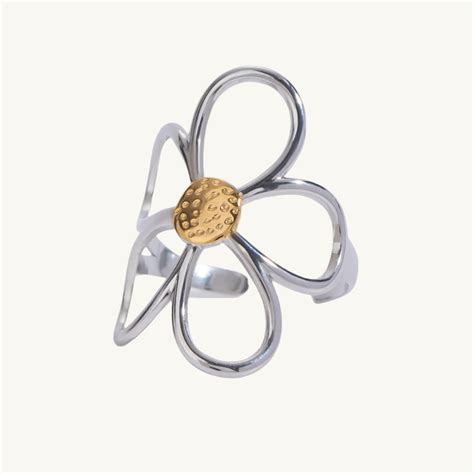 Silver Daisy Flower Ring – PALMONAS