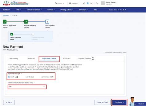 Create Challan Form (CRN) User Manual | Income Tax Department