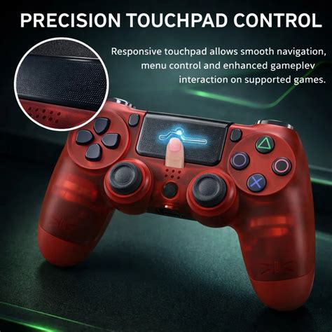 Maizic Smarthome Funnetic P4 Wireless Gaming Controller, Transparent R ...