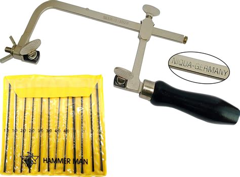HAMMER MAN Adjustable Coping Saw with 144 Piece Blades (80 mm Inner ...