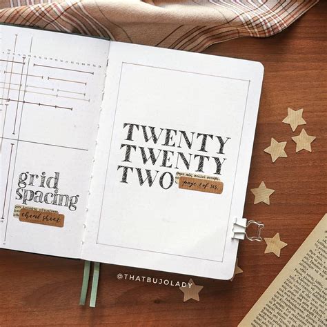 2022 Bullet Journal Cover Page Ideas!