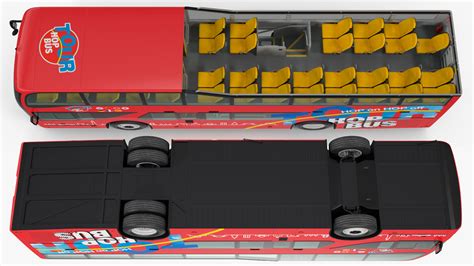 Open Air Double Decker Hop-On Hop-Off Tour Bus Rigged for Maya 3D | 3D ...