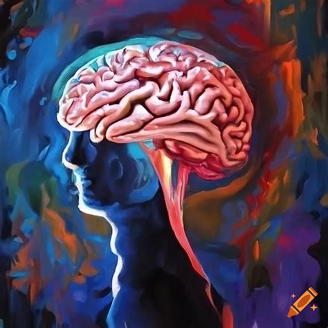 Oil painting of a brain - painting of your mind on amphetamine