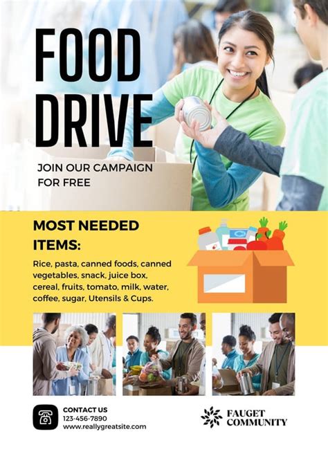 Free food drive flyer templates to edit and print | Canva