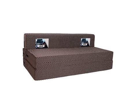 BHS Single Seater Folding Sofa Cum Bed - Perfect for Guests - Jute ...