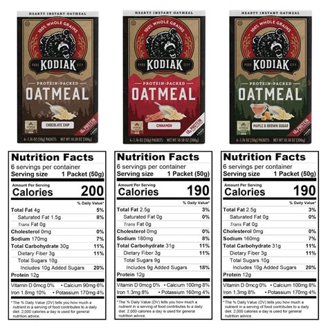 Kodiak Cakes Instant Oatmeal Packets - High Protein Breakfast Food ...