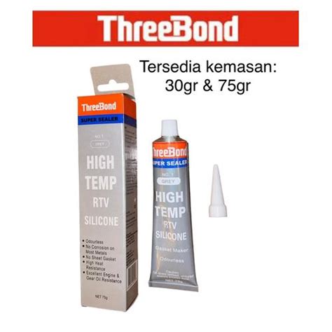 Jual Lem Threebond High Temp RTV Super Sealer GREY 30 gr & 75 gr NO 1 ...