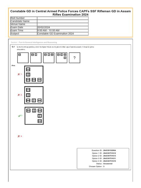 Image result for SSC GD Model Question Paper