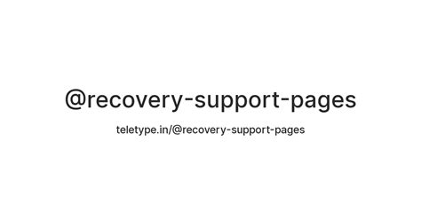 @recovery-support-pages — Teletype
