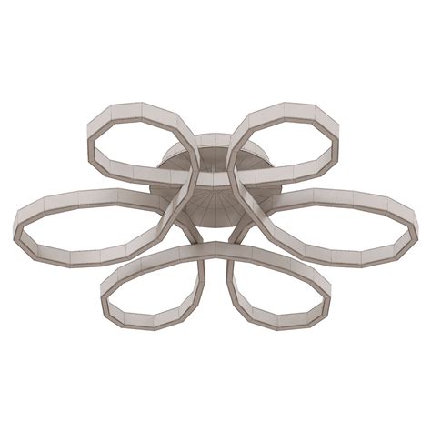 Acrylic Petal Like Semi Ceiling Light 3d model Download Maxve