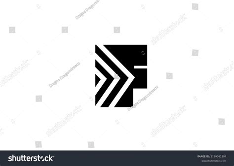Black White Geometric F Alphabet Letter Stock Vector (Royalty Free) 2199081907 | Shutterstock