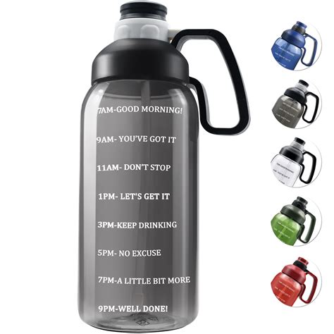 64 OZ Water Bottle with Straw, Motivational Half Gallon Water Bottles ...