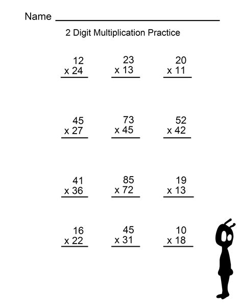 Two-Digit by Two Digit Multiplication 4th Grade 的图像结果