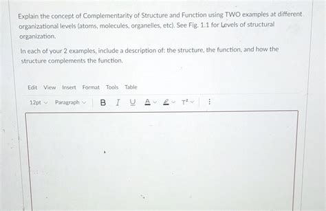 Image result for Complementarity of Structure and Function