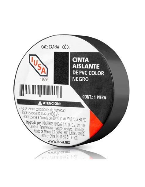 Cinta Aislante de PVC Negra 19MM 3/4 X 18 MT caja 10 pzas, Cintas ...
