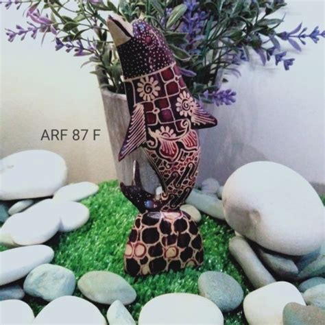 Jual patung hewan kayu motif batik berdiri hiasan pajangan dekorasi ...