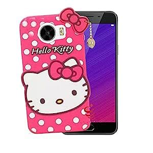 S.M.KMOBILES 3D Designer Cute Cat Cartoon Polka dots Rubber Back Case ...
