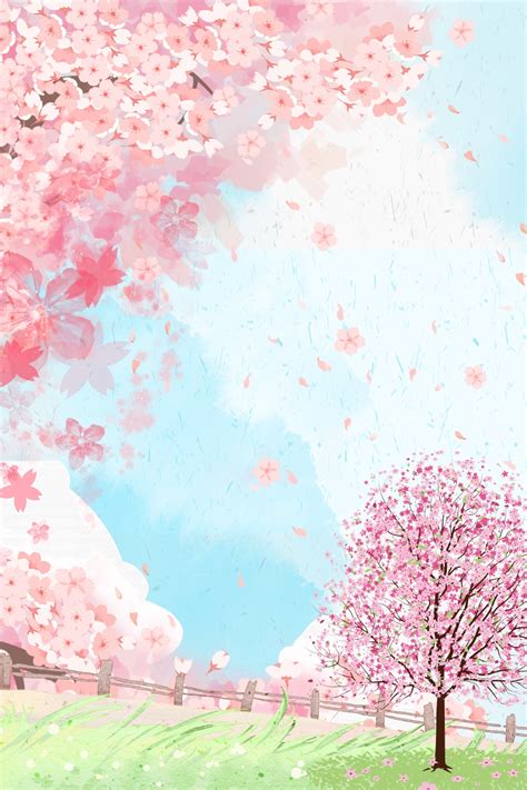 日本の桜まつり旅行プロモーションポスターの背景イラストテンプレート 無料ダウンロードのための壁紙画像 - Pngtree
