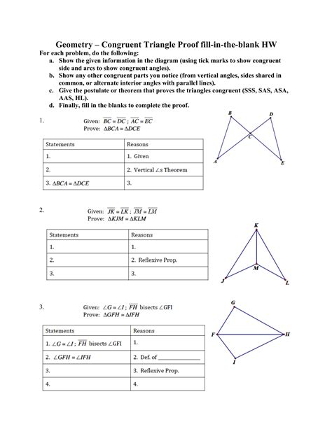 Geometry – Congruent Triangle Proof Fillintheblank — db-excel.com