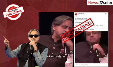 Fact Check: Shashi Tharoor slams Trump during all-party visit to US in ...