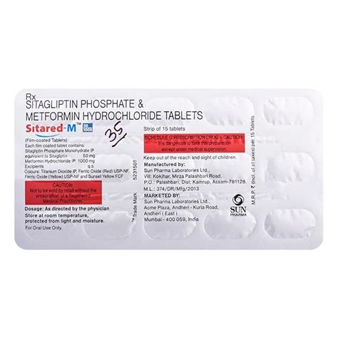 Sitared M 50/1000 - Strip of 15 Tablets : Amazon.in: Health & Personal Care